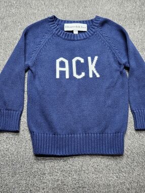 Ellsworth Ivey ACK Sweater Kids 4T 5T Navy Nantucket Knit